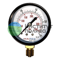Манометр глицериновый "MAITEC" 0-2,5 бар, 1/4" осевой (задняя резьба)