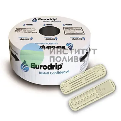 Лента капельная 8 милс, шаг 20 см, вылив 1,0 л/ч (2700 м/бухта), "EURODRIP Eolos Compact"